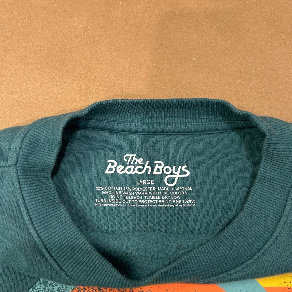 The Beach Boys Teal Relaxed Fit Sweatshirt Womens Large - Picture 4 of 7